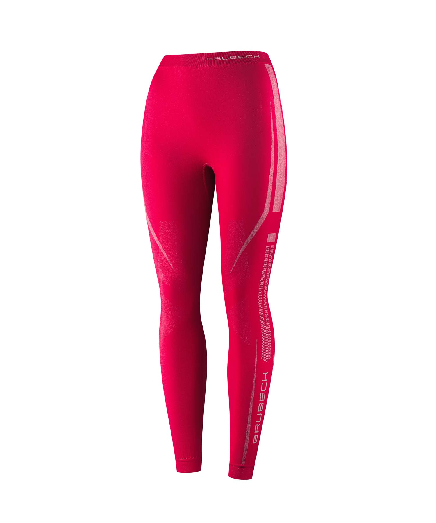 Женские термолосины Brubeck Dry малиновые-серые - 3