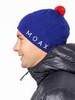 Вязаная шапка с шерстью Moax Tradition Sport сине-красная - 3