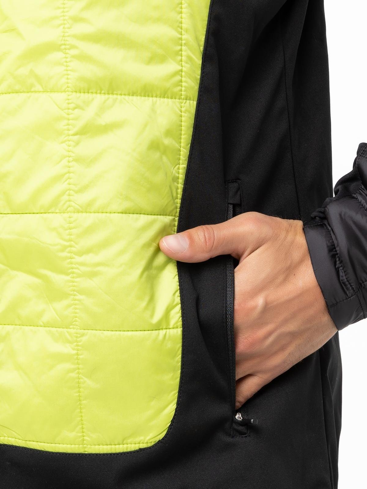 Мужской тренировочный лыжный костюм Moax Navado Hybrid Delda Zip лайм-черный - 5
