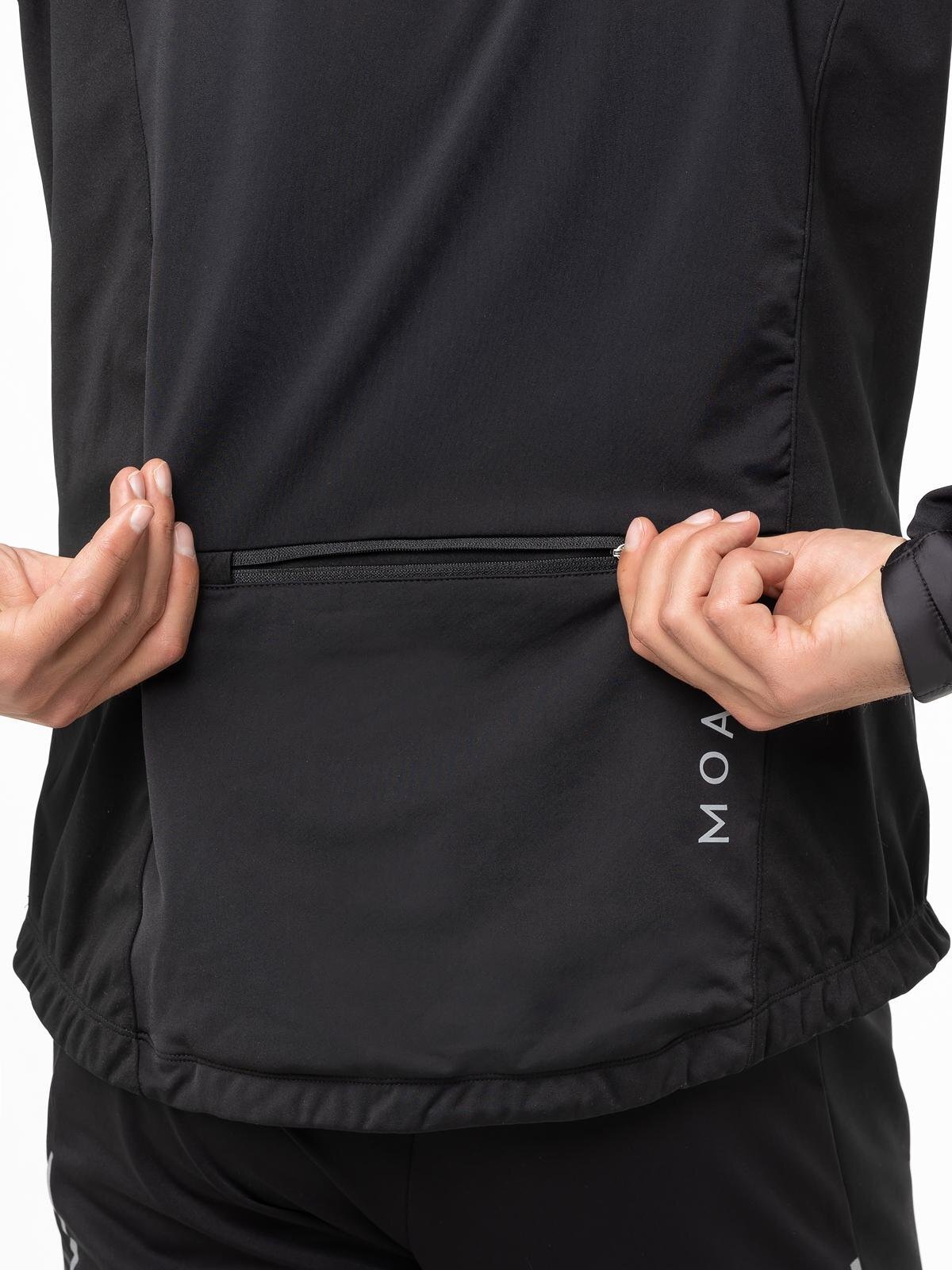 Мужской тренировочный лыжный костюм Moax Navado Hybrid Delda Zip лайм-черный - 8