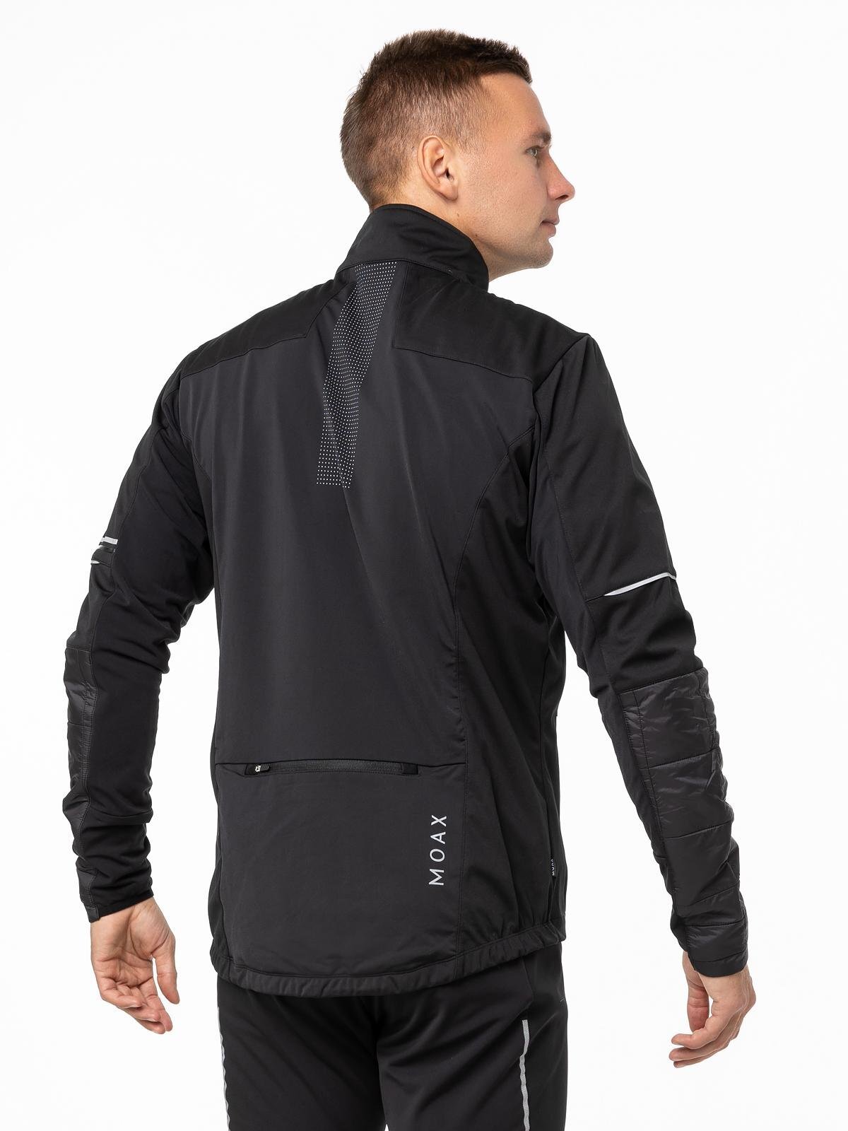 Мужской тренировочный лыжный костюм Moax Navado Hybrid Delda Zip лайм-черный - 4