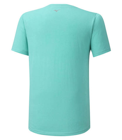 Mizuno Runbird Tee беговая футболка мужская голубая