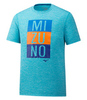 Mizuno Impulse Core Blocks Tee футболка для бега мужская голубая - 1