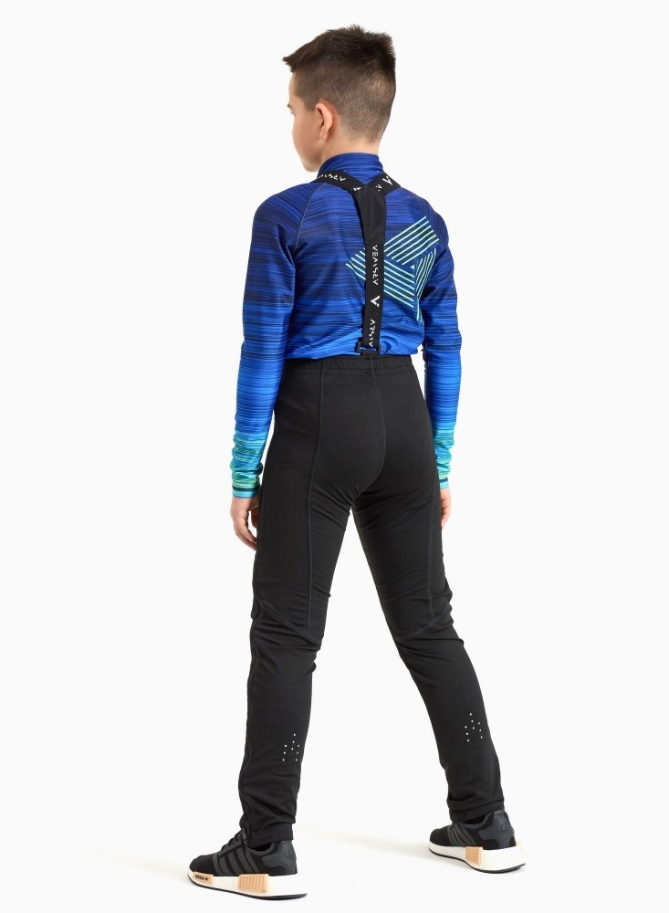 Детские разминочные лыжные штаны Arswear Softshell Race Kids черные - 3