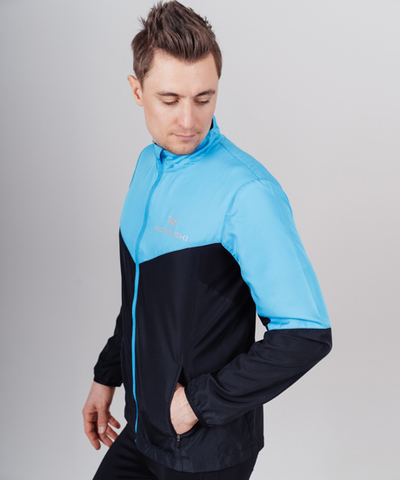Nordski Sport куртка для бега мужская light blue-black
