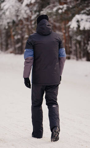 Теплый прогулочный костюм мужской Nordski Casual black-denim