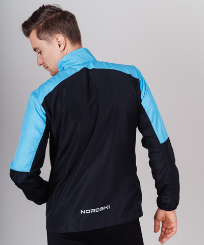 Nordski Sport куртка для бега мужская light blue-black