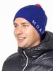 Вязаная шапка с шерстью Moax Tradition Sport сине-красная - 2