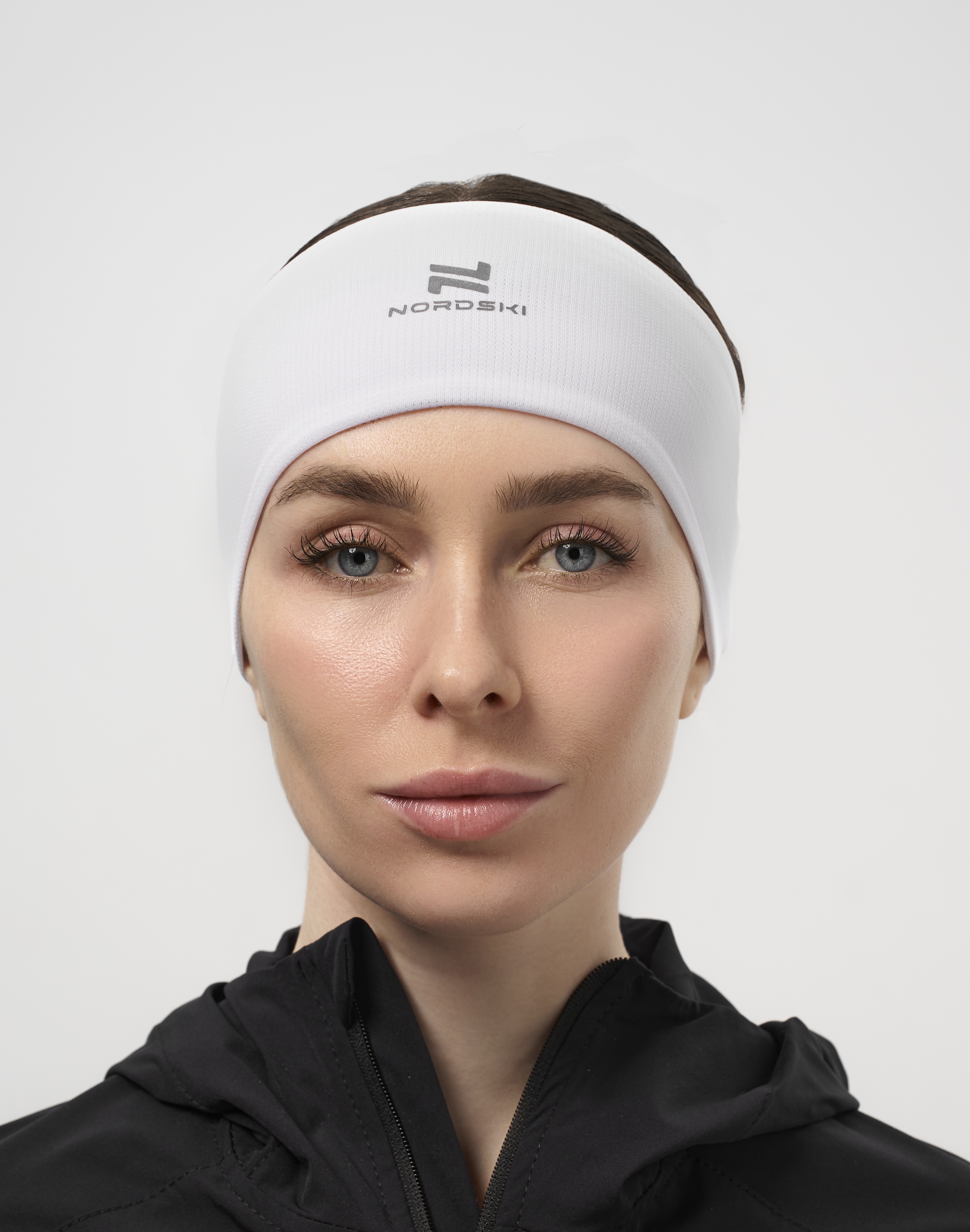 Повязка на голову беговая Nordski Run white - 3