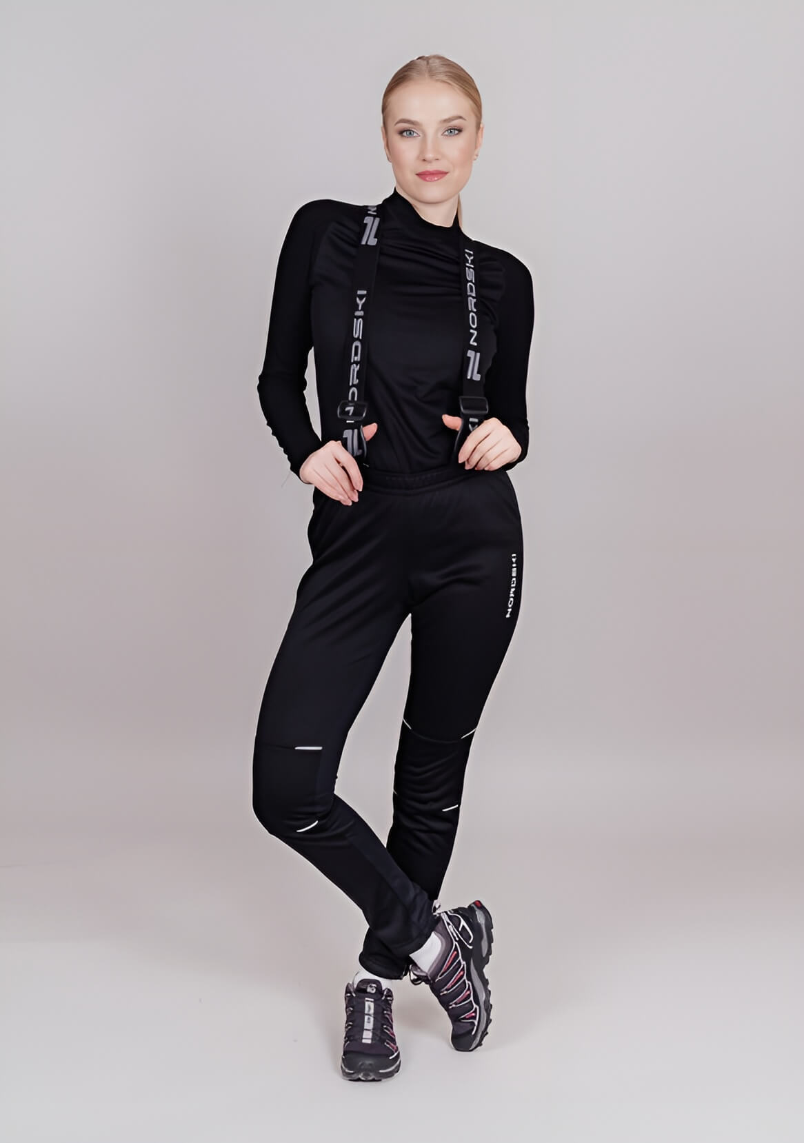 Женский утепленный разминочный костюм Nordski Base Premium black-pink - 8