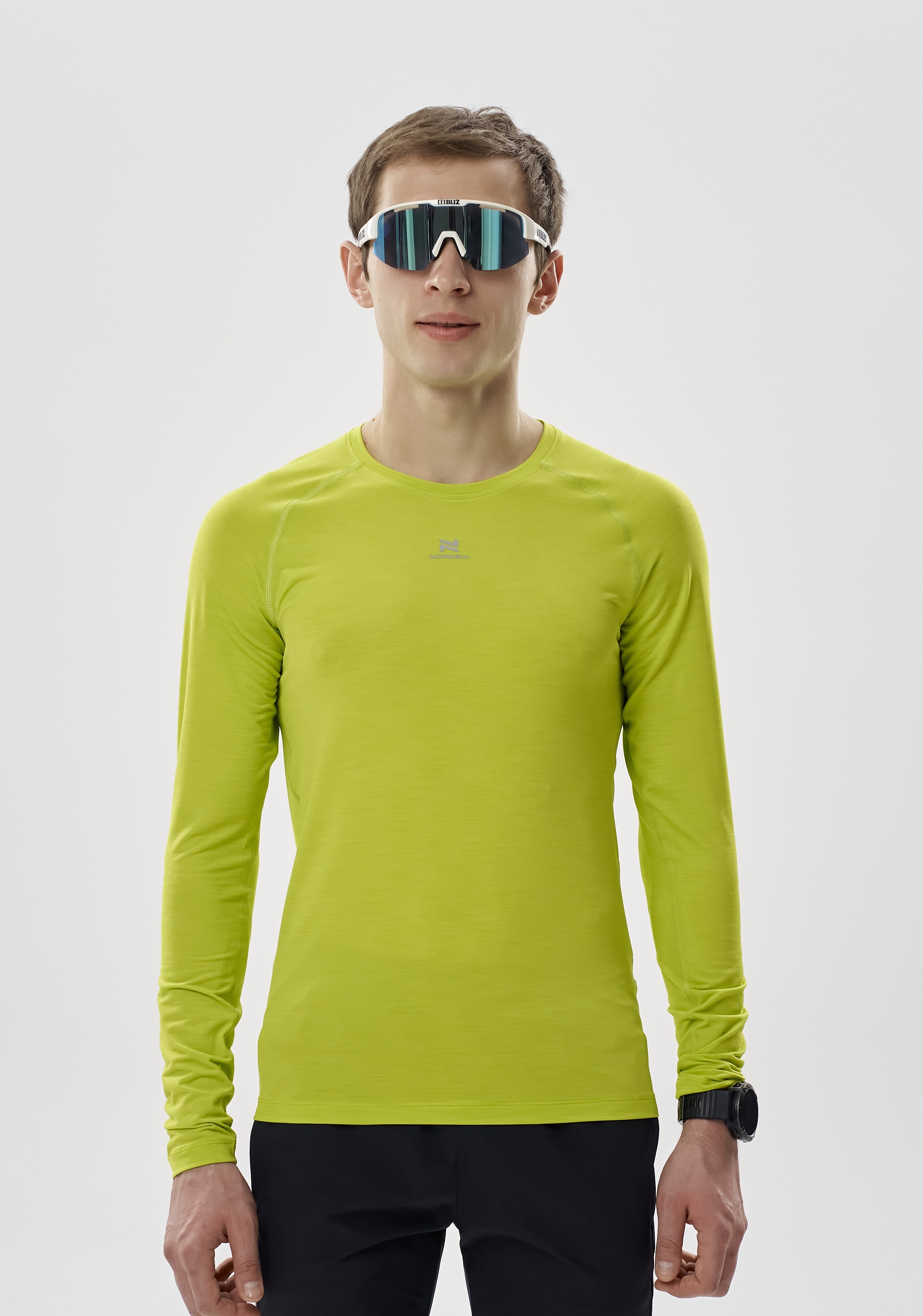 Мужской комплект для тренировок Nordski Pro Road lime-black - 2