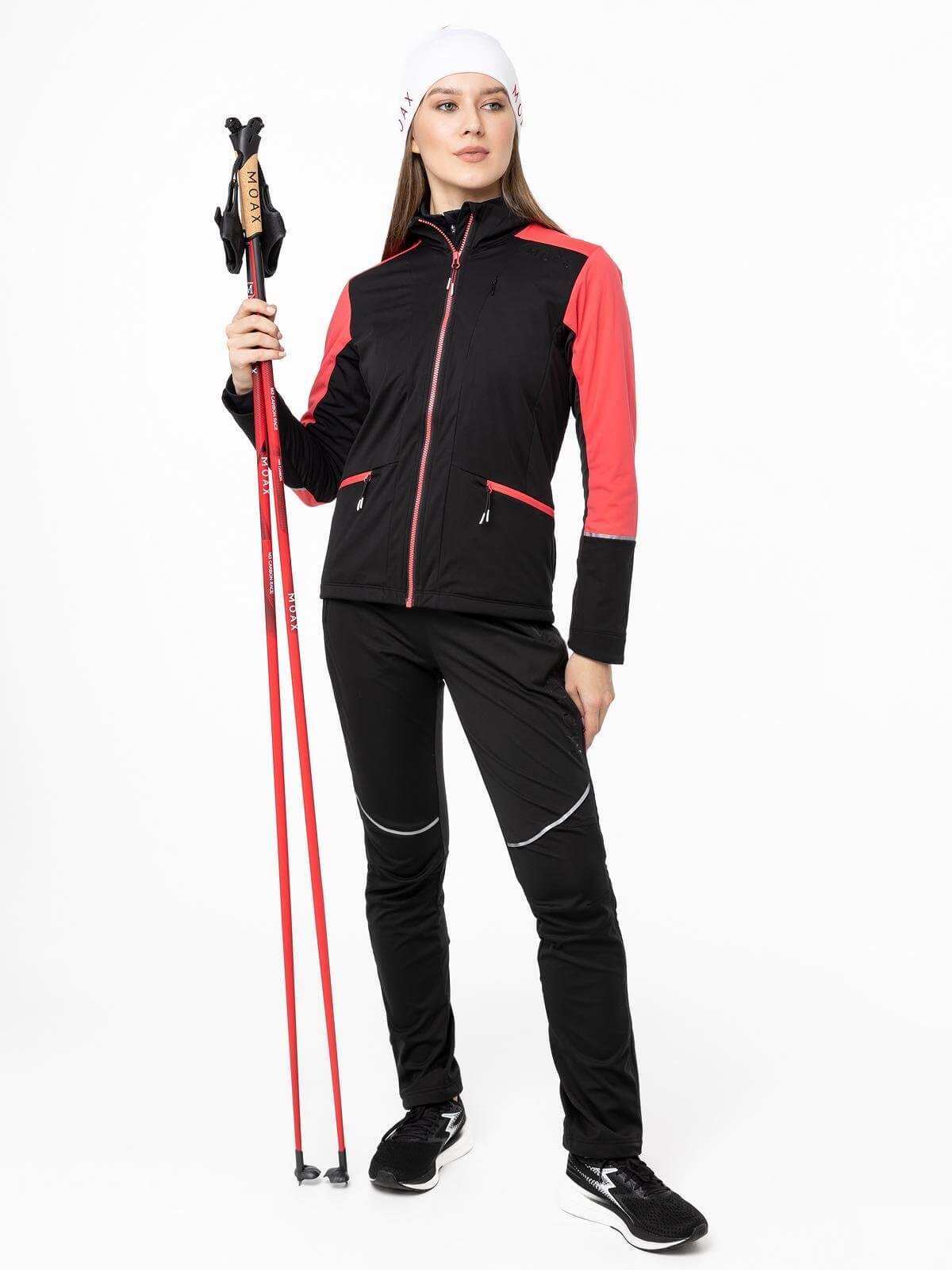 Женская лыжная куртка Moax Uhta Softshell Light ягодная - 9