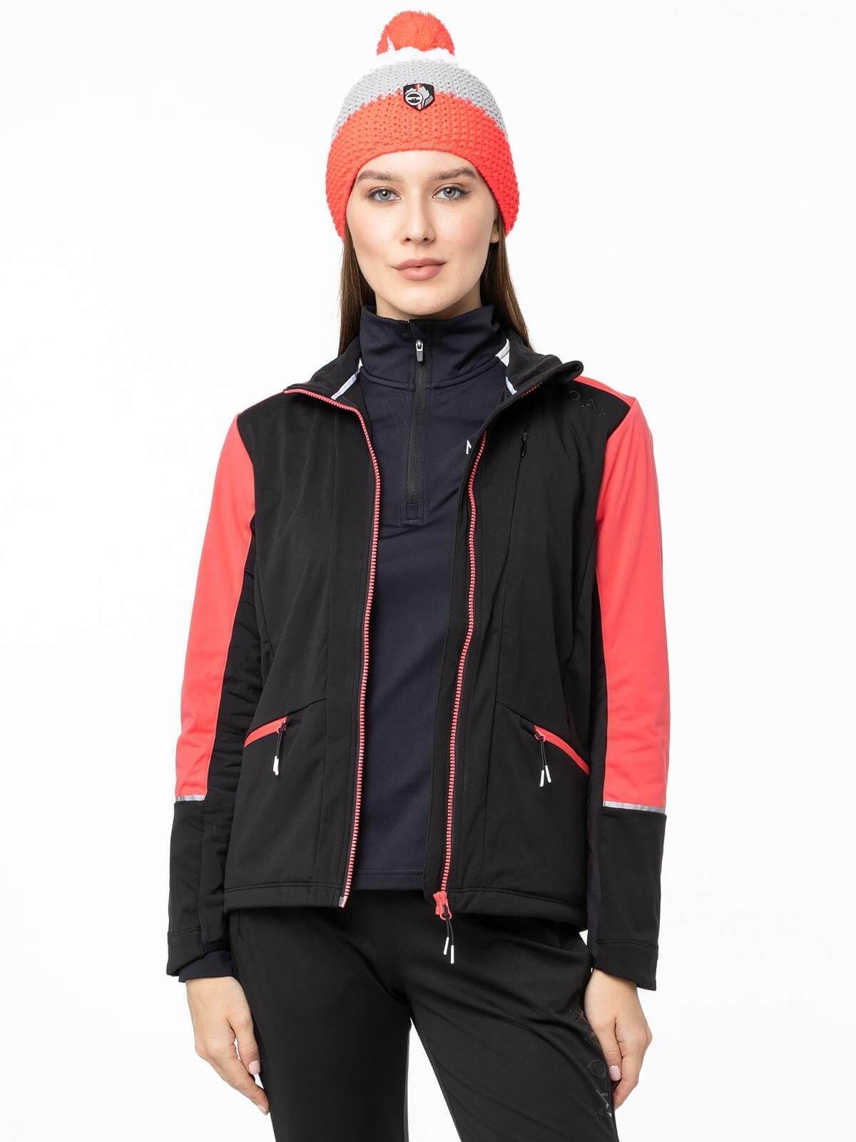 Женская лыжная куртка Moax Uhta Softshell Light ягодная - 2