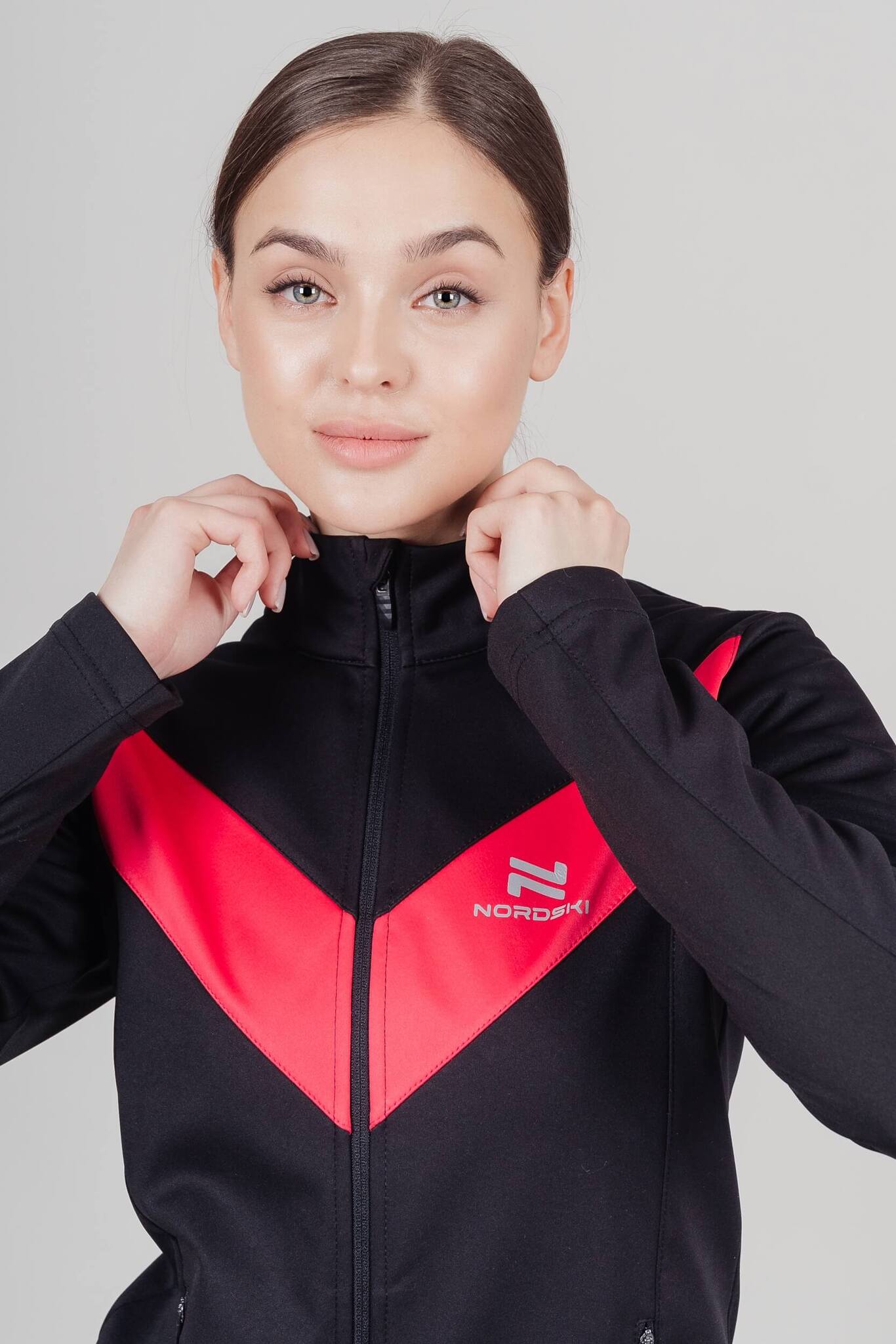 Женский утепленный разминочный костюм Nordski Base Premium black-pink - 6