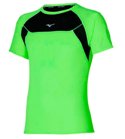 Мужская беговая футболка Mizuno DryAeroFlow Tee зеленая