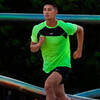 Мужская беговая футболка Mizuno DryAeroFlow Tee зеленая - 5
