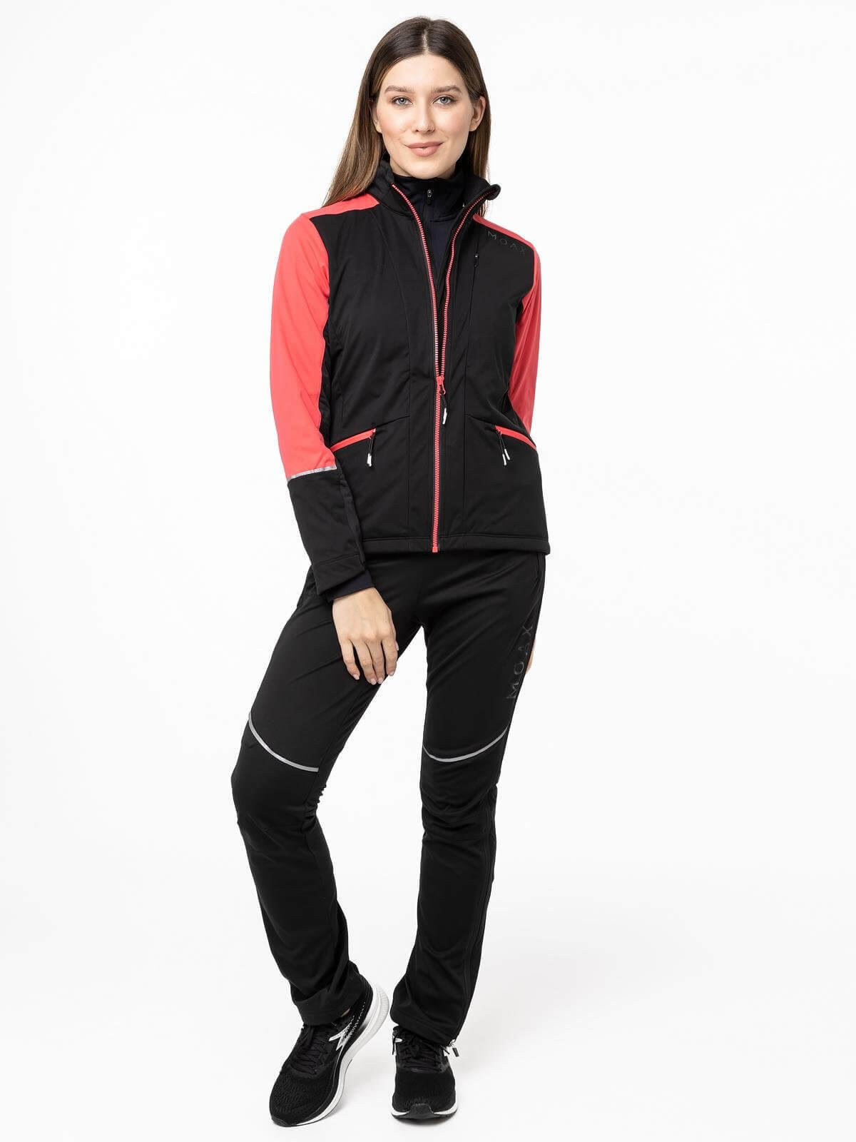 Женская лыжная куртка Moax Uhta Softshell Light ягодная - 8