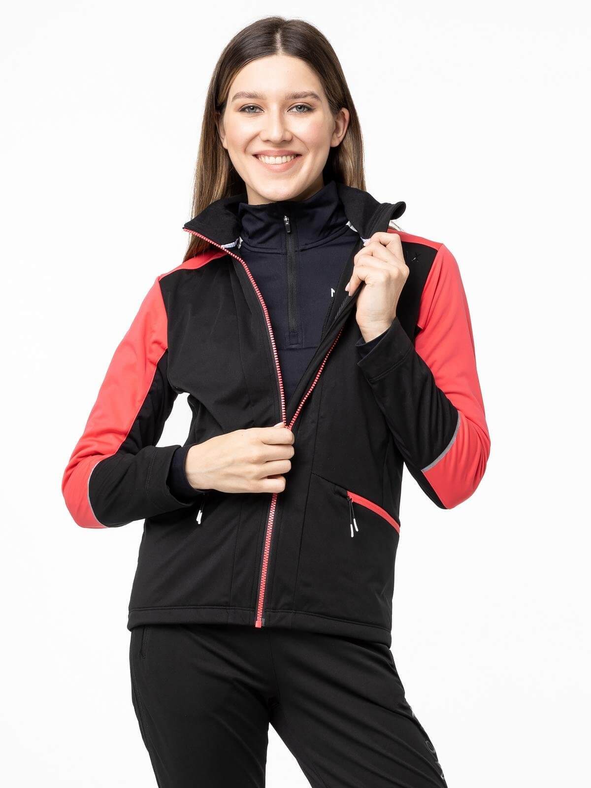 Женская лыжная куртка Moax Uhta Softshell Light ягодная