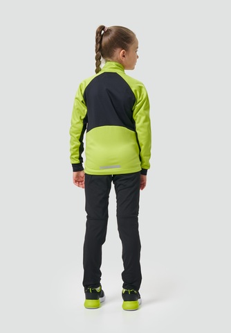 Детский лыжный разминочный костюм Nordski Jr Core lime-black