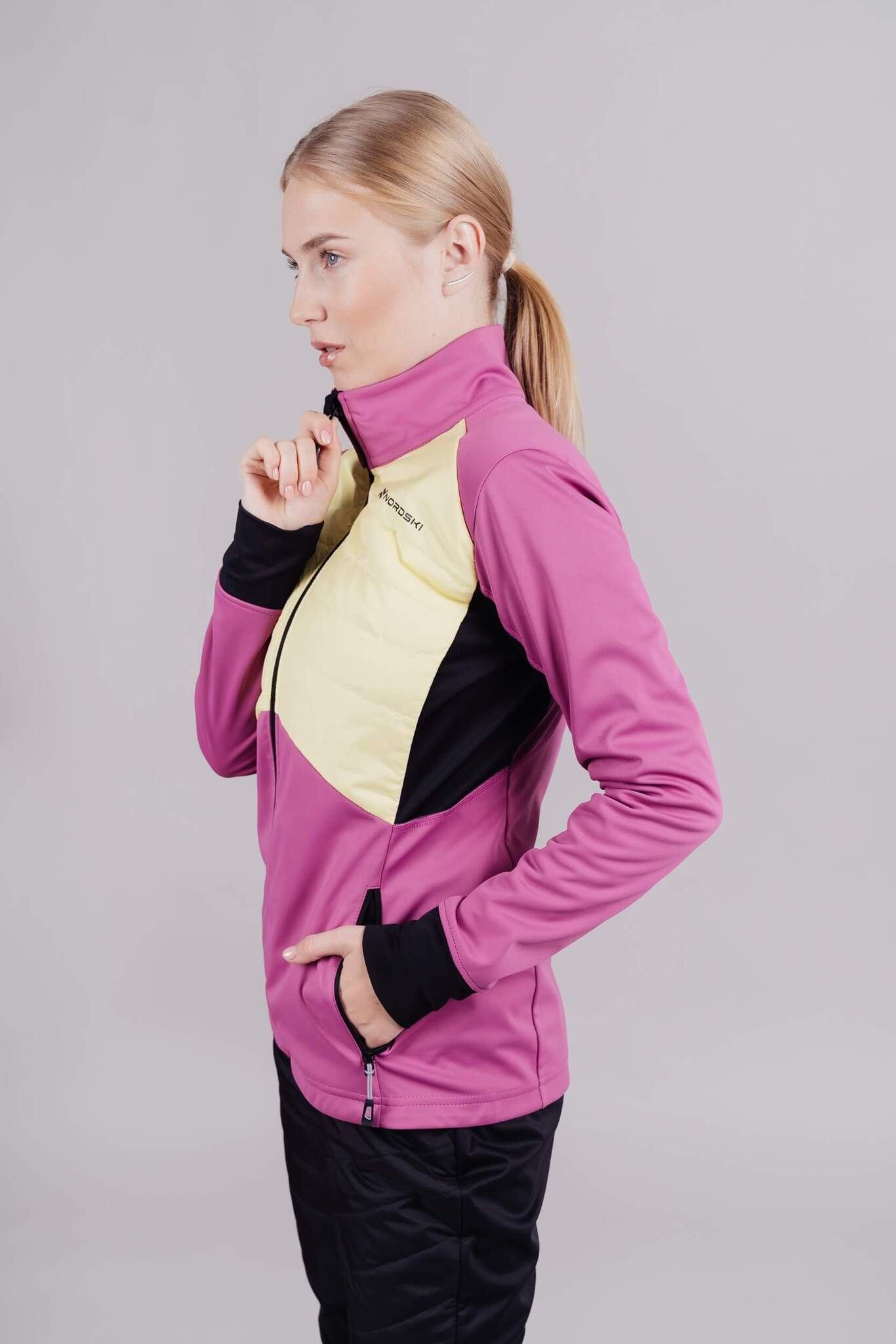Женская куртка для лыж и бега Nordski Hybrid Pro fuchsia - 2