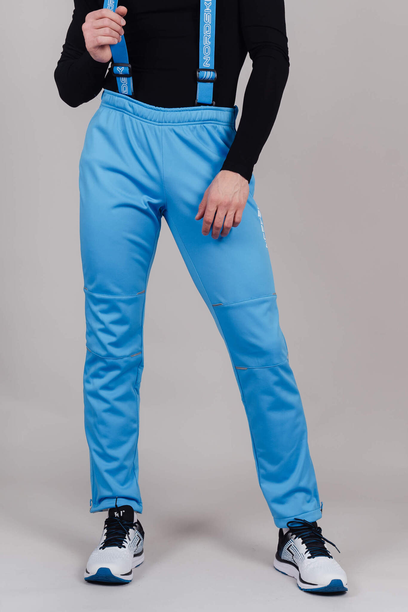УЦЕНКА-Мужские разминочные лыжные брюки Nordski Premium синие - 6