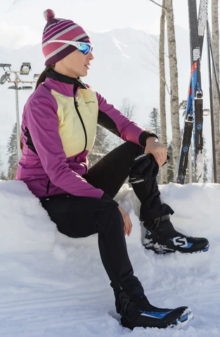 Женский костюм для лыж и бега зимой Nordski Hybrid Active fuchsia-yellow