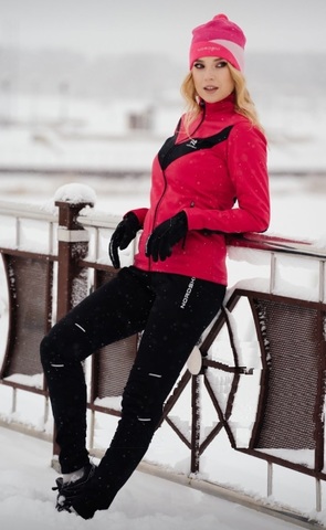 Женский утепленный лыжный костюм Nordski Base Premium pink