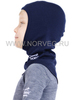 NORVEG SOFT детская шлем-маска с шерстью мериносов синяя - 2
