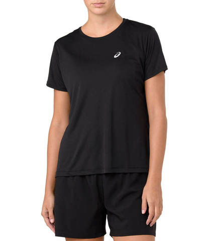 Asics Silver Ss футболка для бега женская черная