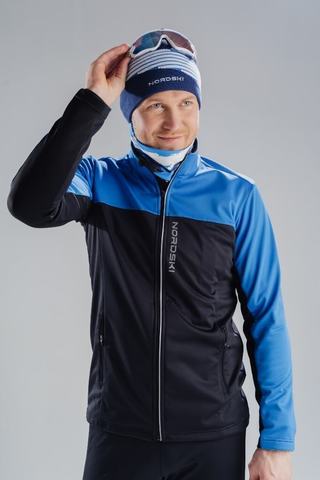 Nordski Jr Active лыжная куртка детская синяя-черная