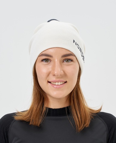 Лыжная шапка c шерстью Nordski Embroidery white