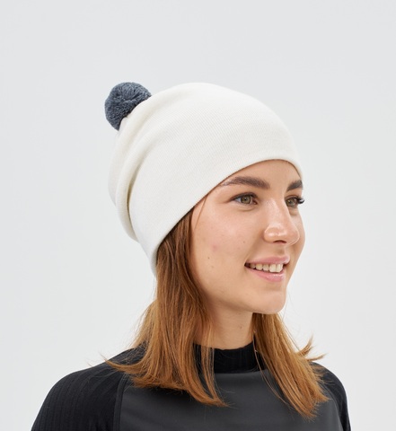 Лыжная шапка c шерстью Nordski Embroidery white