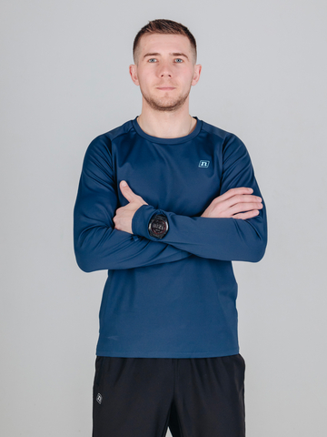 Мужской тренировочный лонгслив Noname Clima Long Shirt 26 dark blue