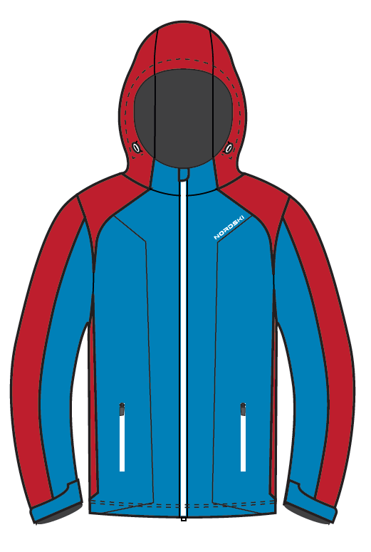 Уцененная Nordski National мужская лыжная куртка blue-red - 5