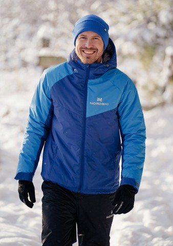 Nordski Premium Sport теплая лыжная куртка мужская blue