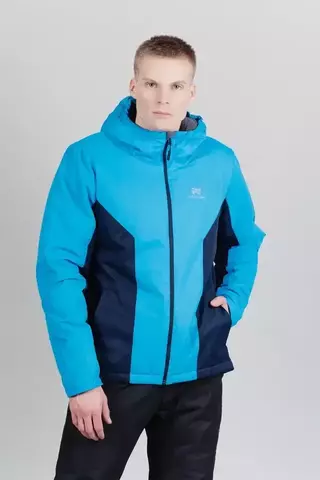 Лыжная прогулочная куртка мужская Nordski Base light blue-black iris