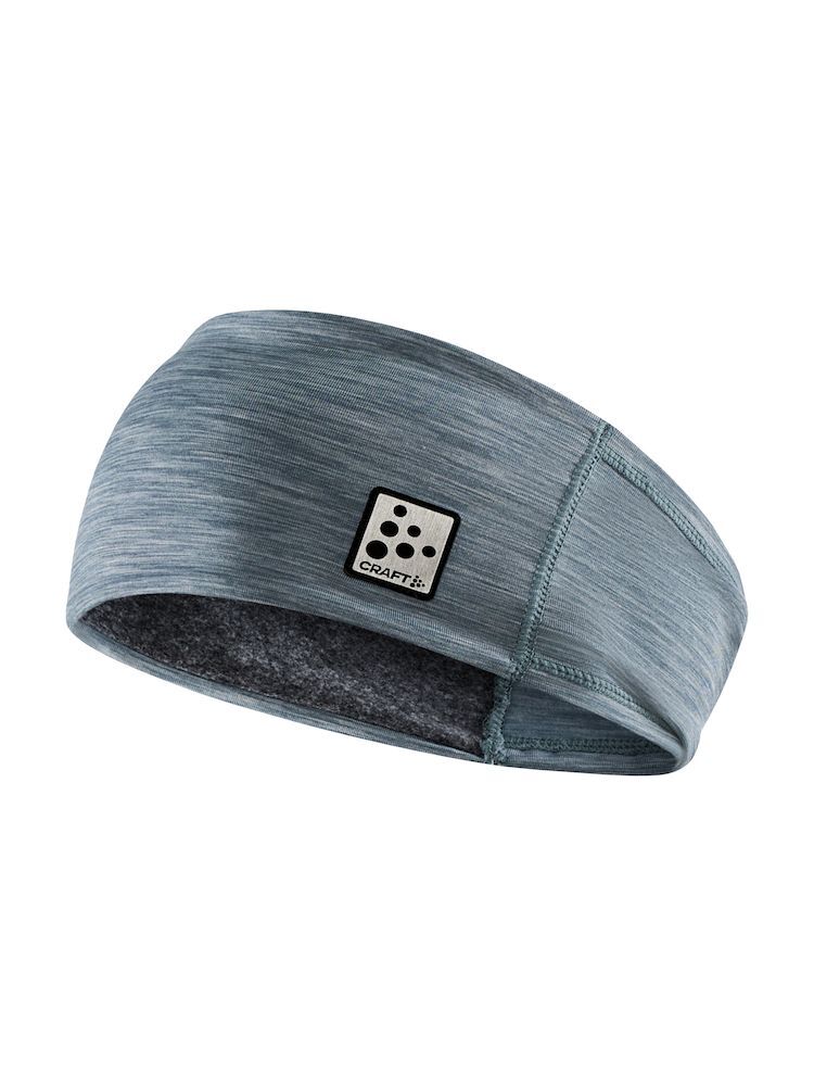 Повязка спортивная Craft Microfleece Shaped серо-зеленый меланж