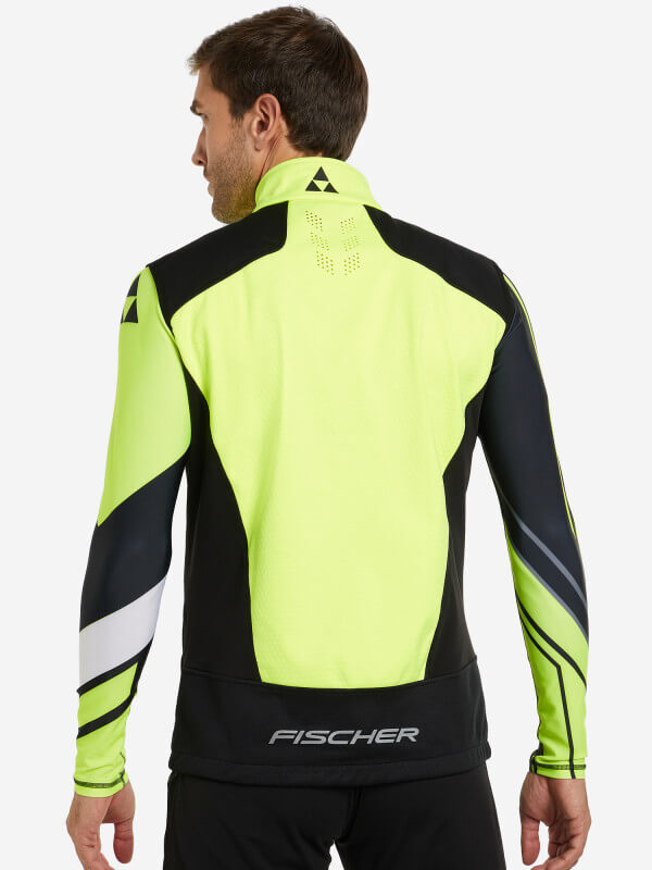 Мужской лыжный жилет Fischer Softshell Warm черно-лимонный - 2