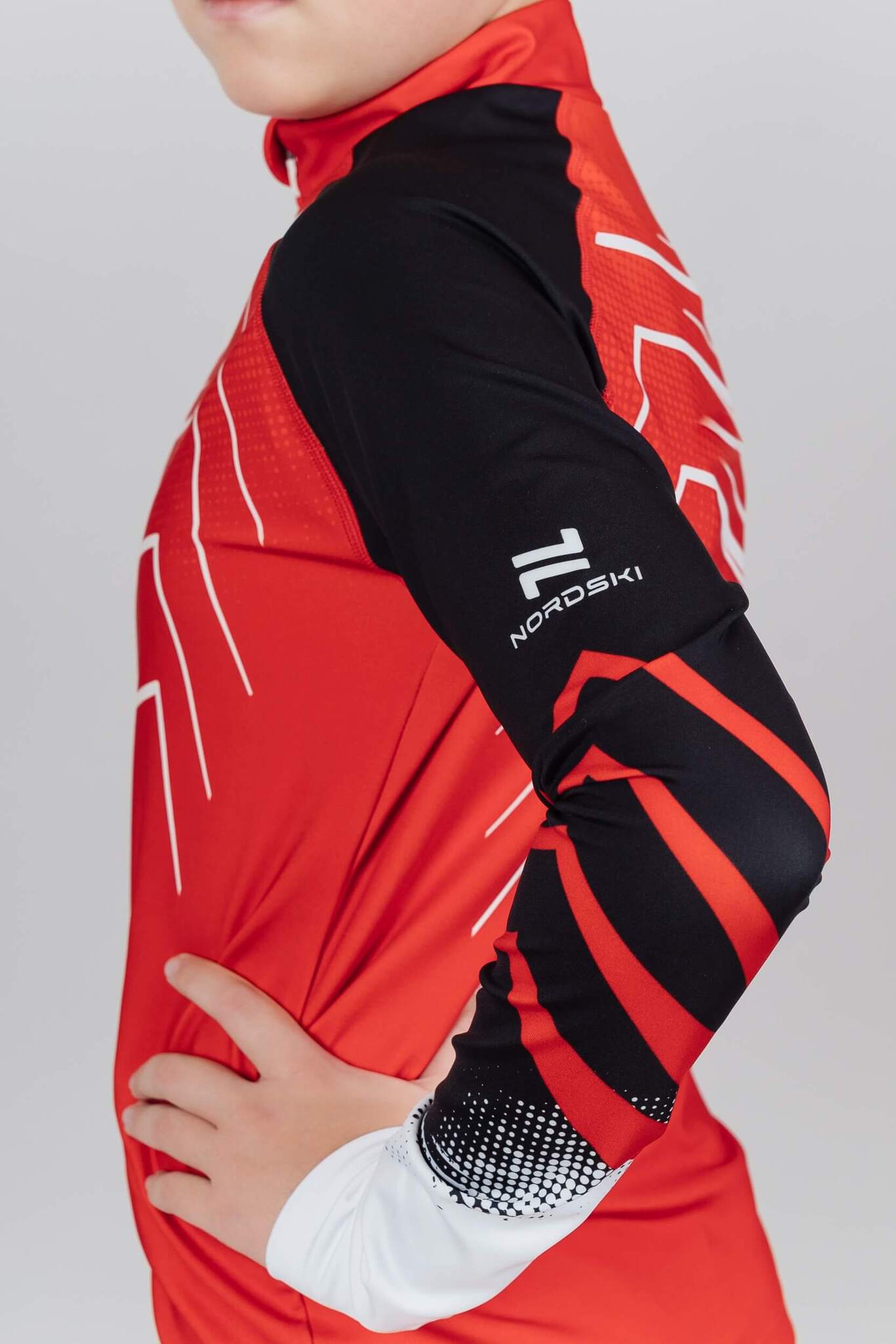 Детский и подростковый лыжный гоночный костюм Nordski Jr Pro red-black - 7