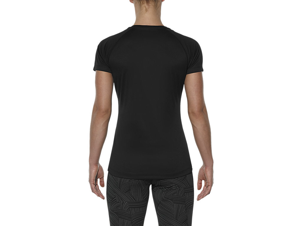 ASICS STRIPE SS TOP женская спортивная футболка черная - 2