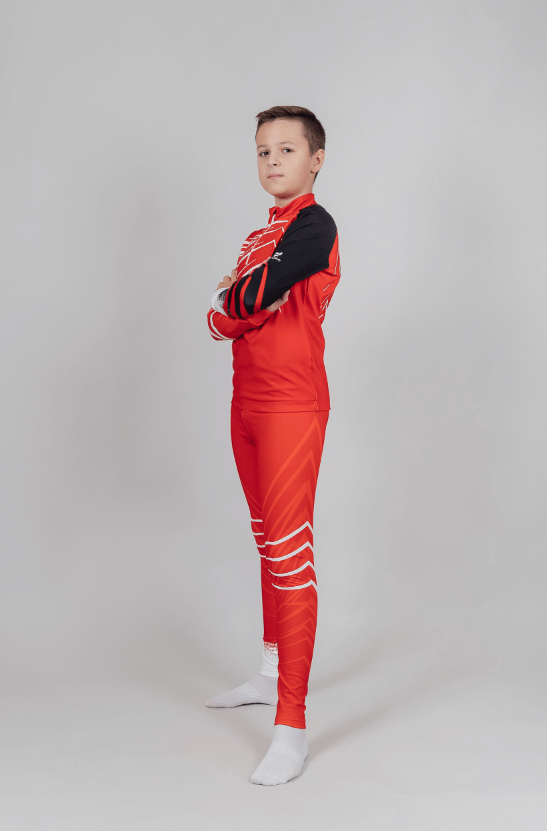 Детский и подростковый лыжный гоночный костюм Nordski Jr Pro red-black - 2