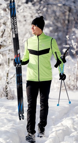Мужской утепленный лыжный костюм Nordski Base Premium lime