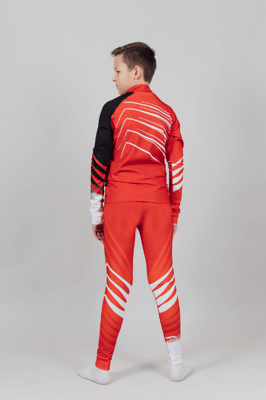 Детский и подростковый лыжный гоночный костюм Nordski Jr Pro red-black - 3