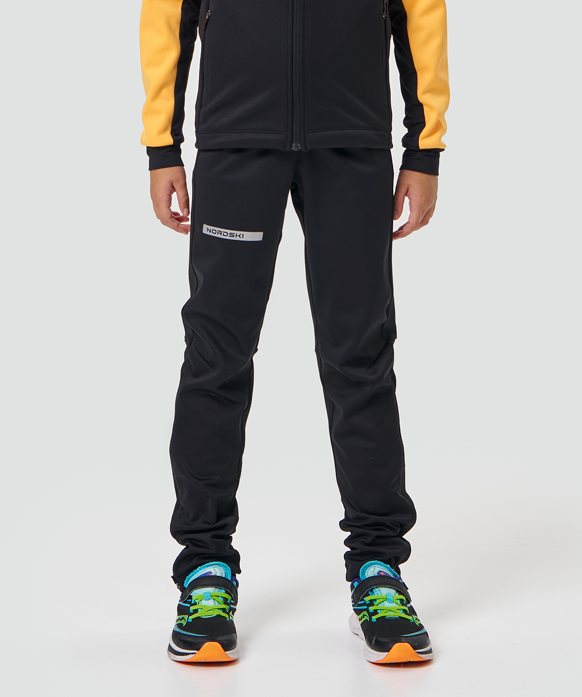 Детский лыжный разминочный костюм Nordski Jr Core orange-black - 13