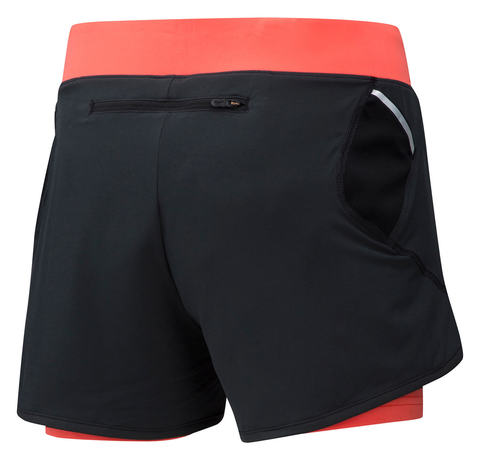 Mizuno Mujin 4.5 2 In 1 Short шорты для бега женские коралловые-черные