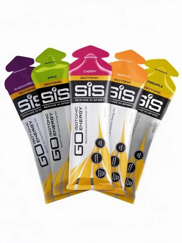 Набор углеводных гелей SIS Go Isotonic Gel тропики-яблоко-ананас-смородина-вишня