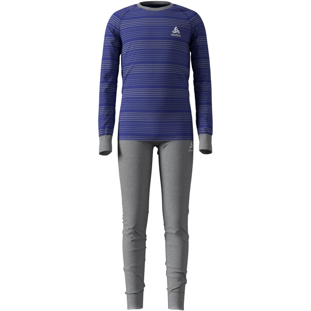 Odlo Set Warm детское термобелье комплект grey melange - 7