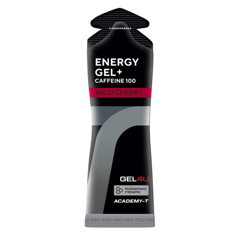 Набор энергетических гелей с кофеином GEL4U Energy GEL + Caffeine 60 г вишня