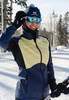 Женская куртка для лыж и бега зимой Nordski Hybrid blue-yellow - 1