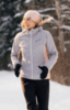 Женская тренировочная куртка с капюшоном Nordski Hybrid Warm grey - 2